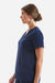 Onna NN310 Unisex Invincible Stretch V-Neck Scrub Top w/ Pockets Navy Blue Model Side