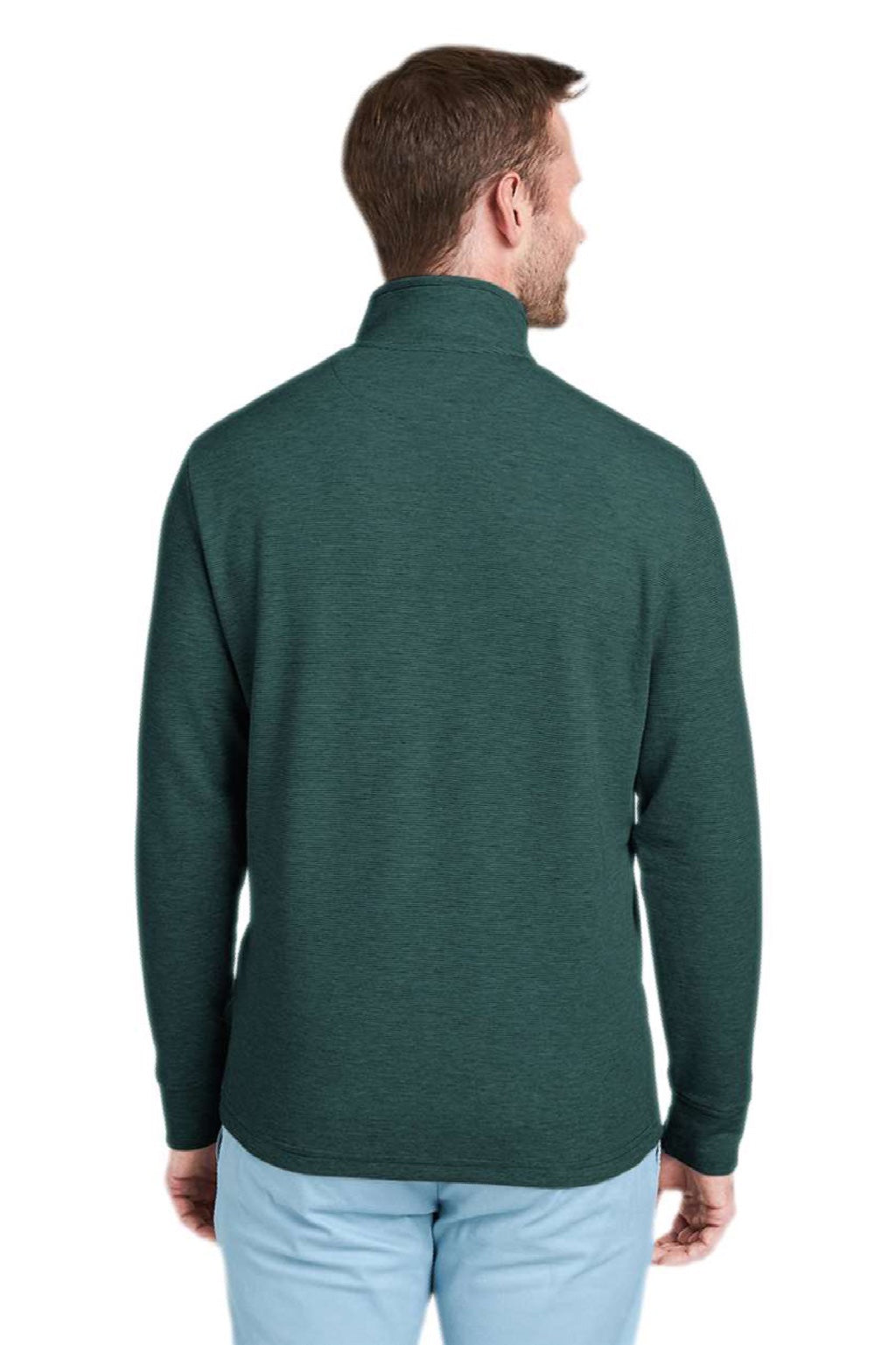 Vineyard Vines K002708 Mens Saltwater 1/4 Zip Sweatshirt Charleston Green Model Back