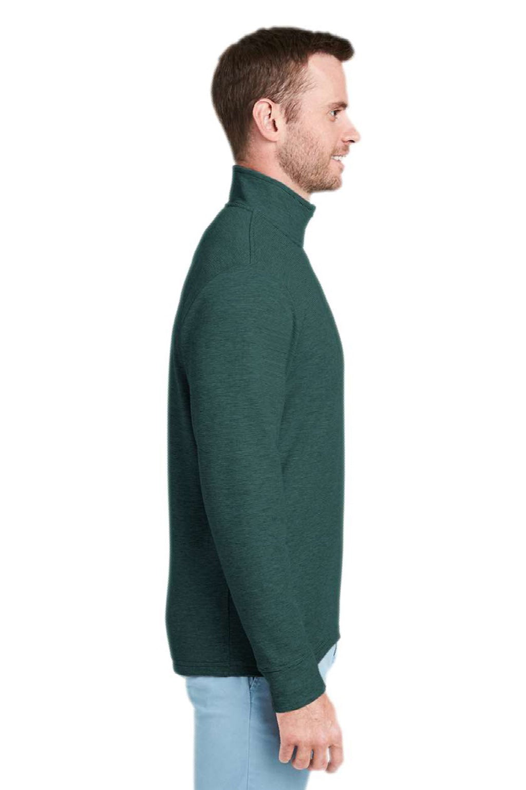 Vineyard Vines K002708 Mens Saltwater 1/4 Zip Sweatshirt Charleston Green Model Side