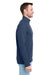 Vineyard Vines K002708 Mens Saltwater 1/4 Zip Sweatshirt Deep Bay Blue Model Side
