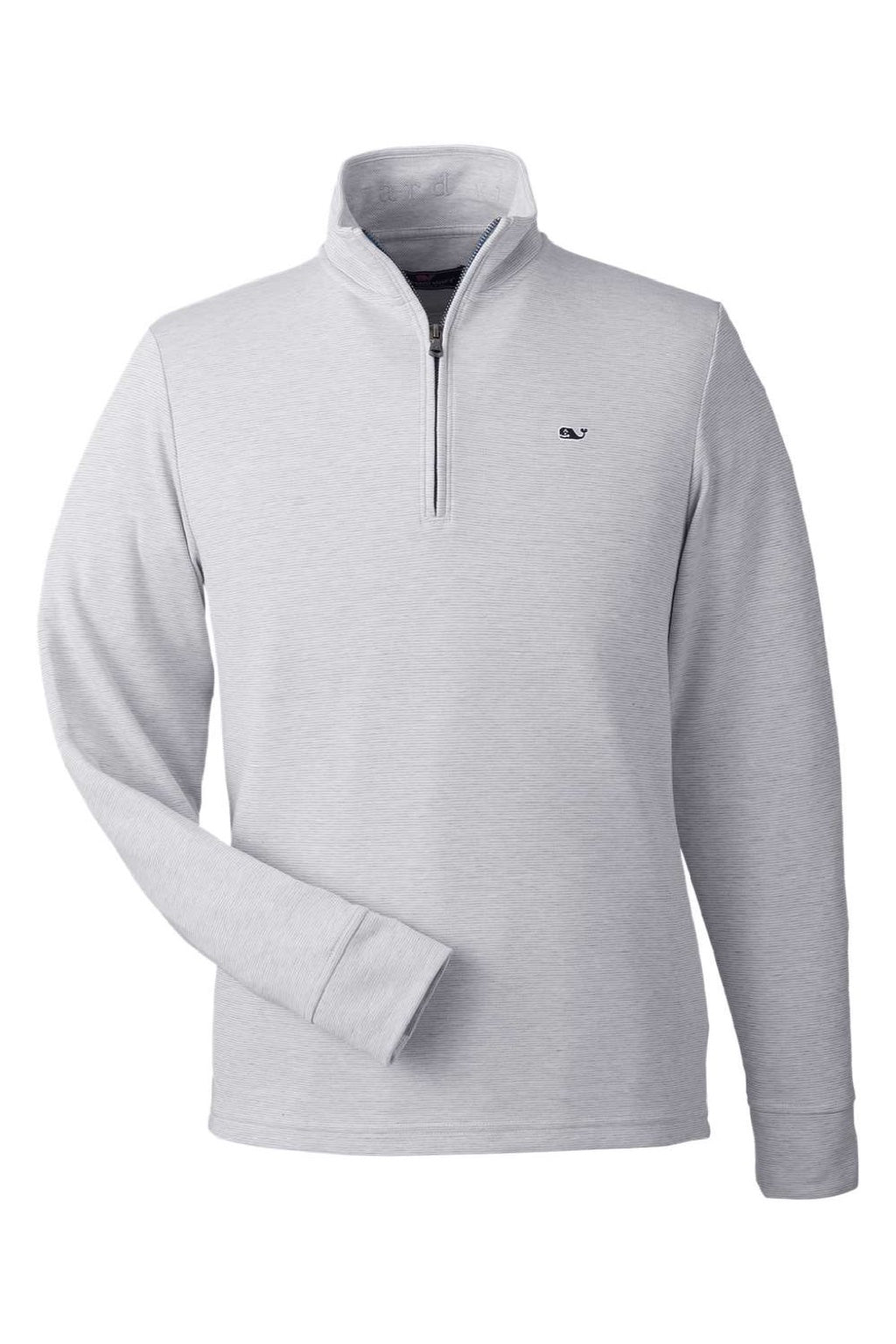Vineyard Vines K002708 Mens Saltwater 1/4 Zip Sweatshirt Granite Grey Flat Front