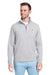 Vineyard Vines K002708 Mens Saltwater 1/4 Zip Sweatshirt Granite Grey Model Front