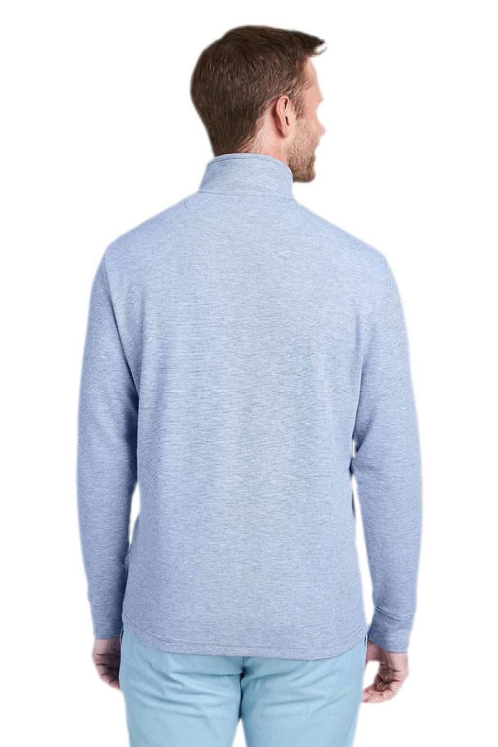 Vineyard Vines K002708 Mens Saltwater 1/4 Zip Sweatshirt Jake Blue Model Back