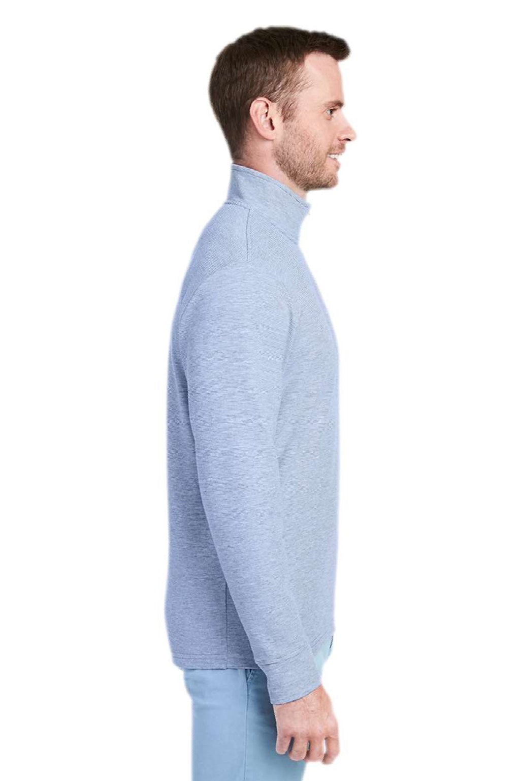 Vineyard Vines K002708 Mens Saltwater 1/4 Zip Sweatshirt Jake Blue Model Side