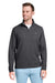 Vineyard Vines K002708 Mens Saltwater 1/4 Zip Sweatshirt Jet Black Model Front