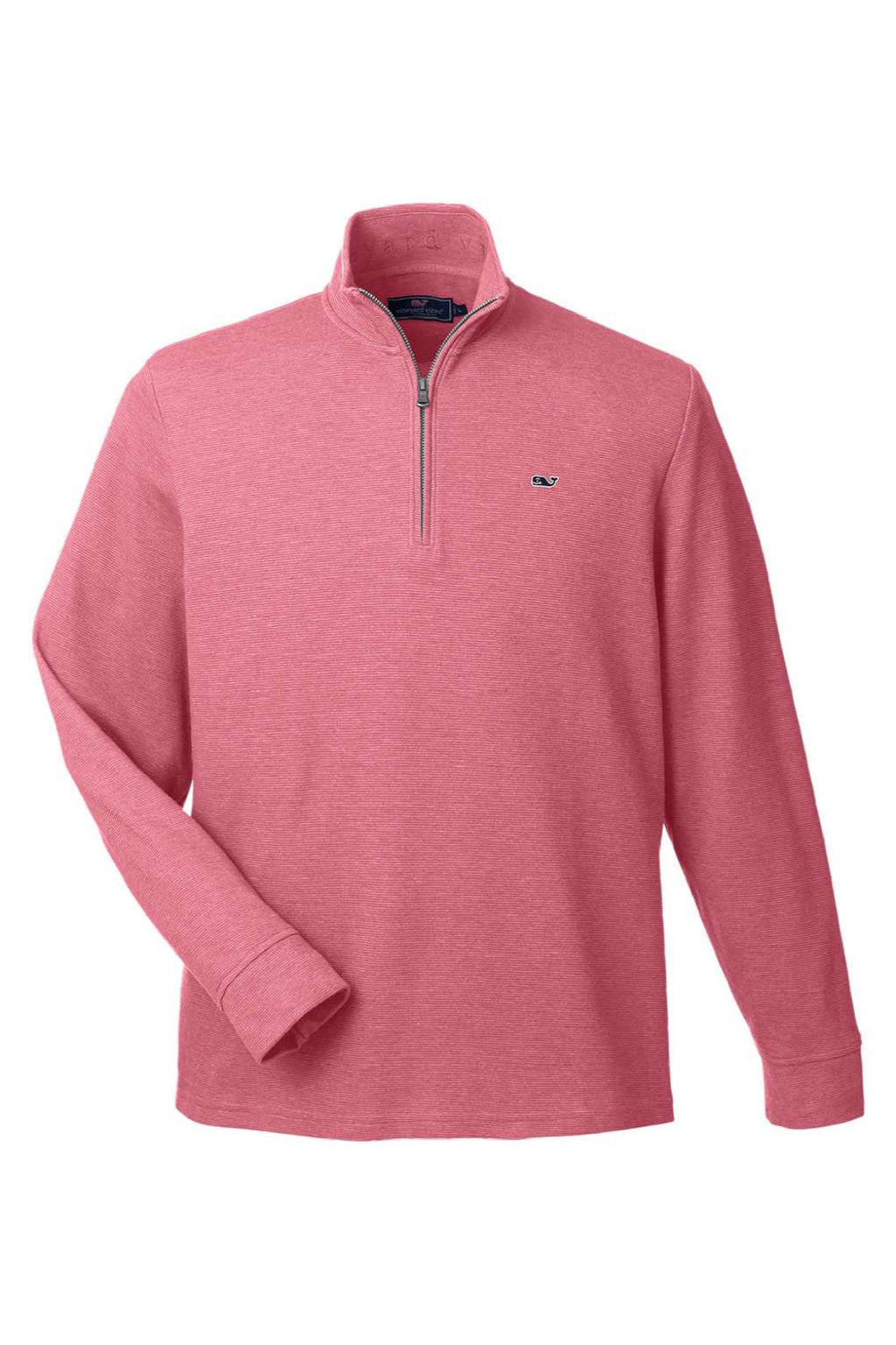 Vineyard Vines K002708 Mens Saltwater 1/4 Zip Sweatshirt Lobster Reef Pink Flat Front