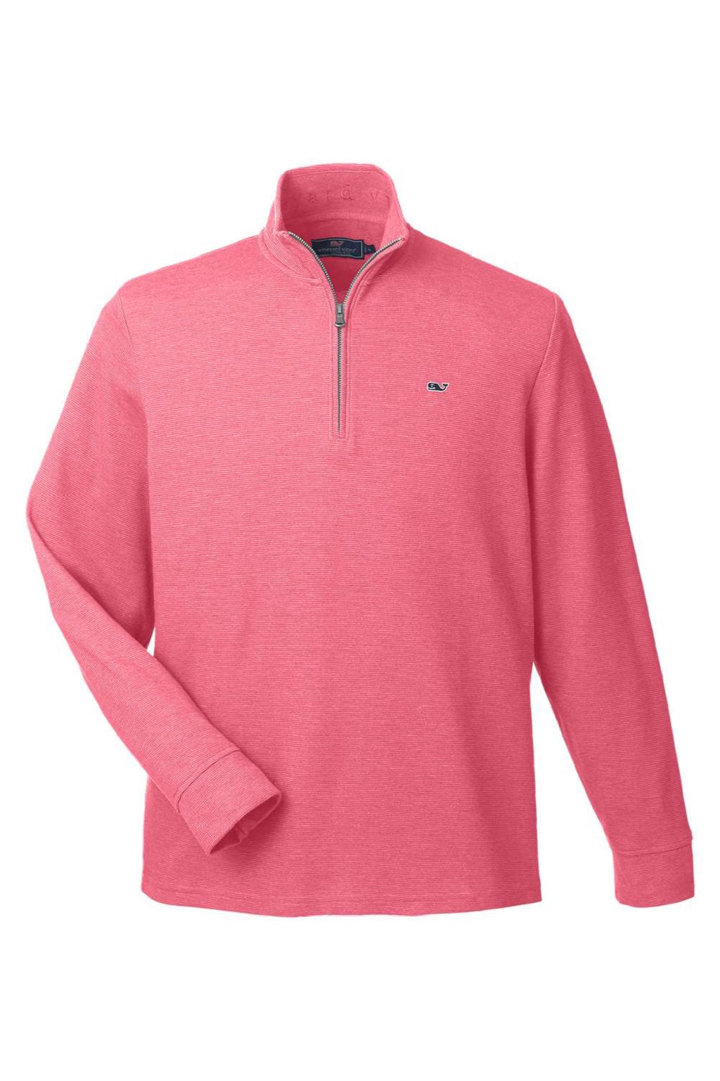 Vineyard Vines K002708 Mens Saltwater 1/4 Zip Sweatshirt Sailors Red Flat Front