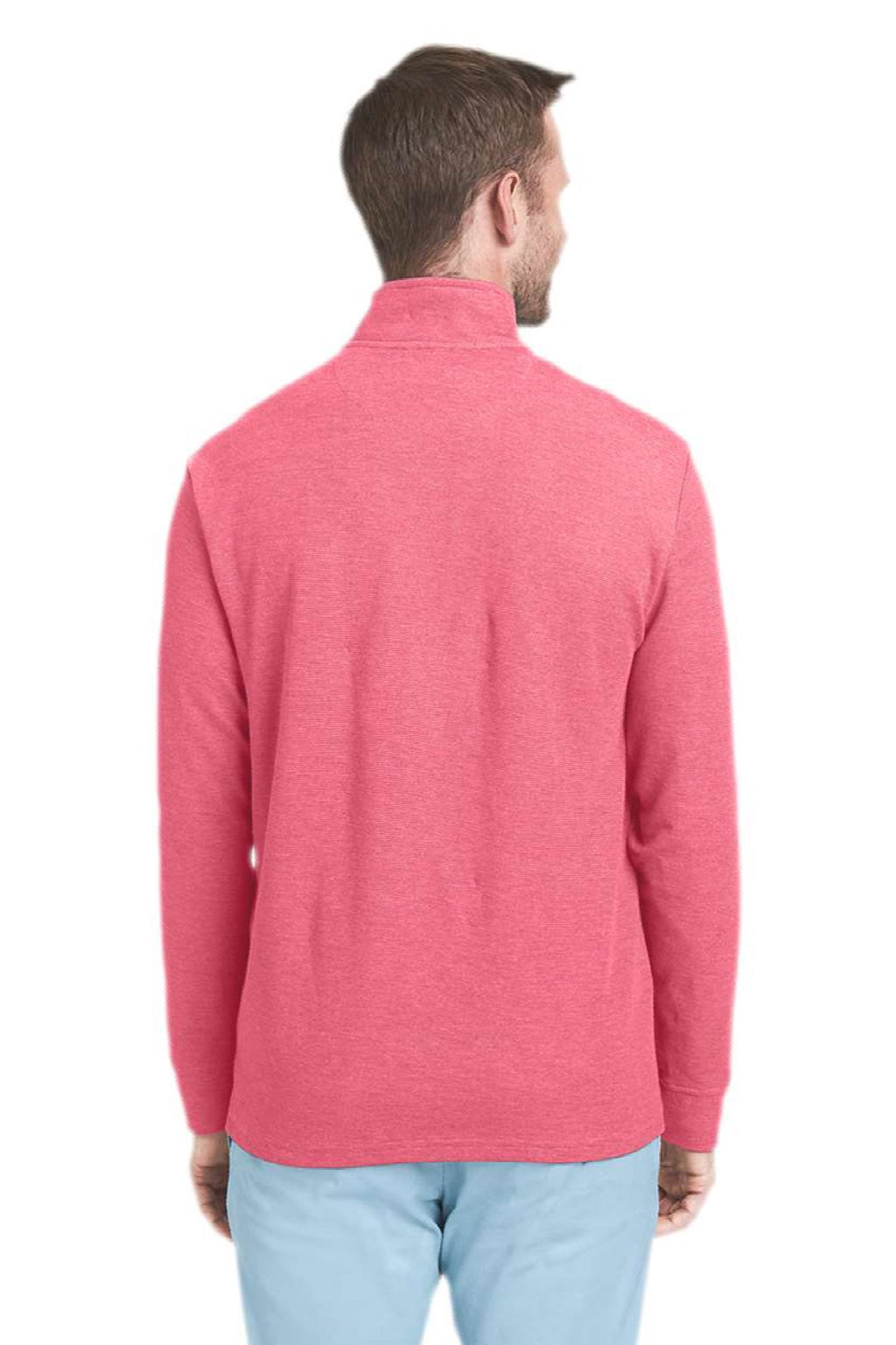 Vineyard Vines K002708 Mens Saltwater 1/4 Zip Sweatshirt Sailors Red Model Back