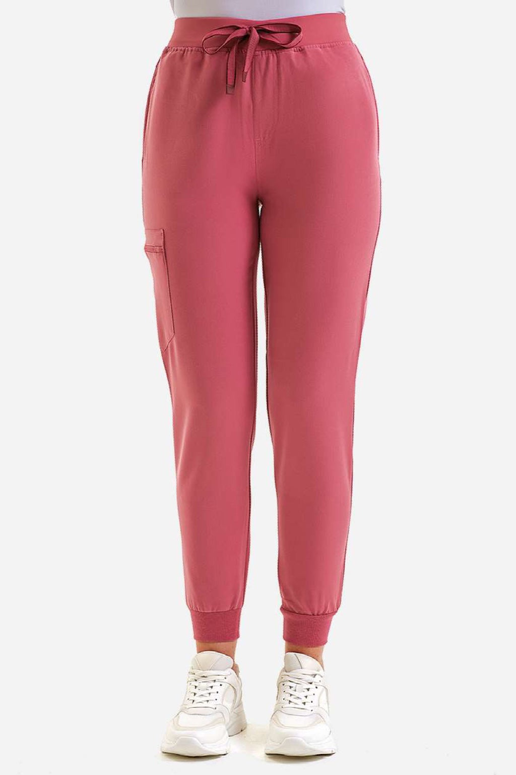 Onna NN610 Unisex Energized Stretch Jogger Scrub Pants w/ Pockets Calm Pink Model Front