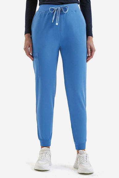 Onna NN610 Unisex Energized Stretch Jogger Scrub Pants w/ Pockets Ceil Blue Model Front