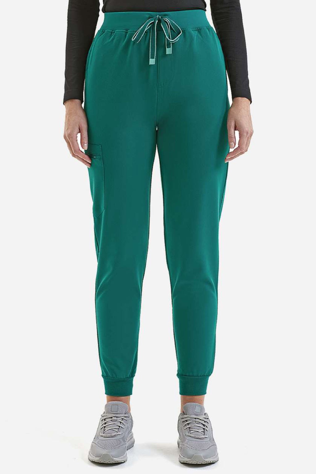 Onna NN610 Unisex Energized Stretch Jogger Scrub Pants w/ Pockets Clean Green Model Front