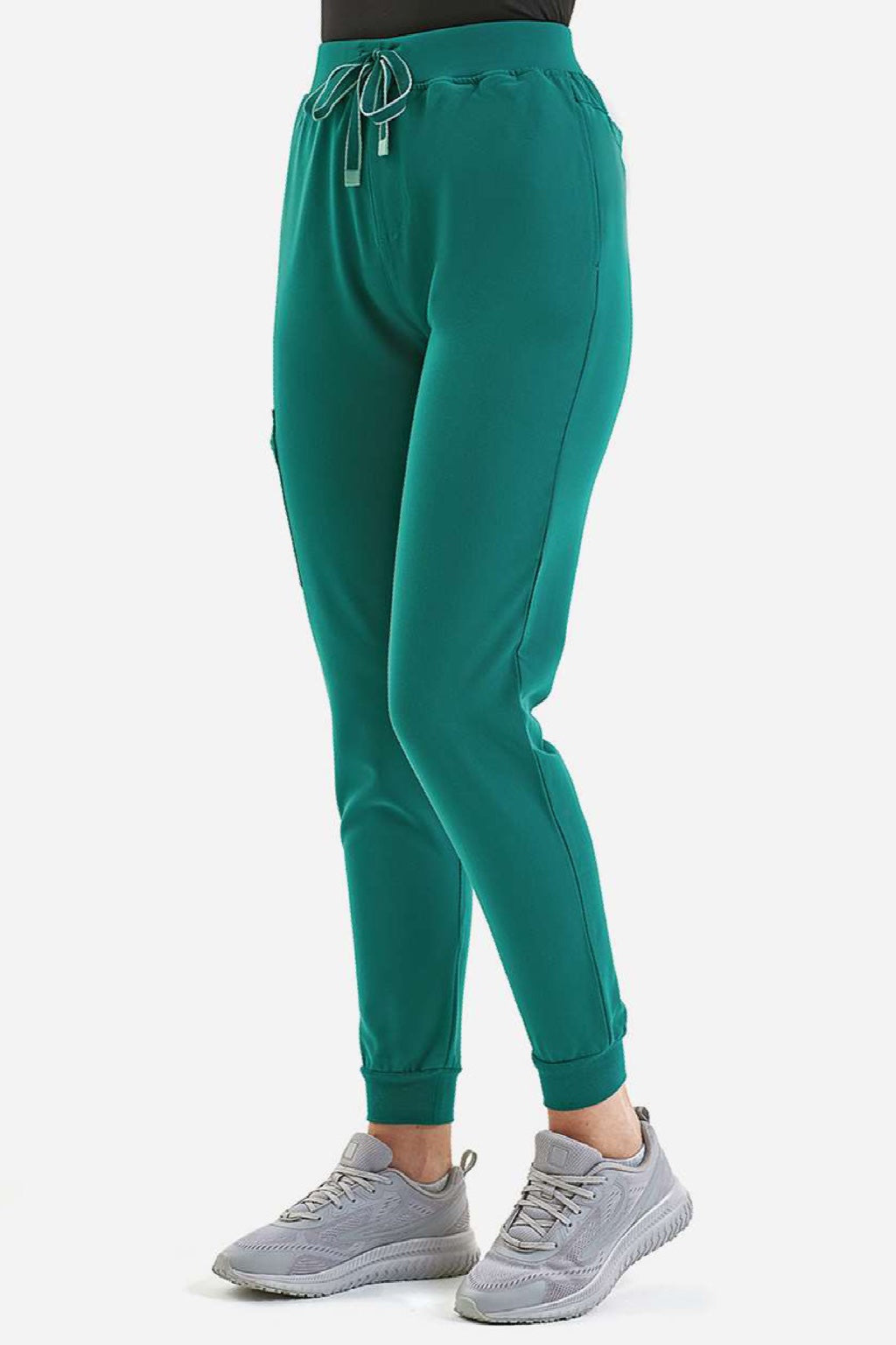 Onna NN610 Unisex Energized Stretch Jogger Scrub Pants w/ Pockets Clean Green Model Side
