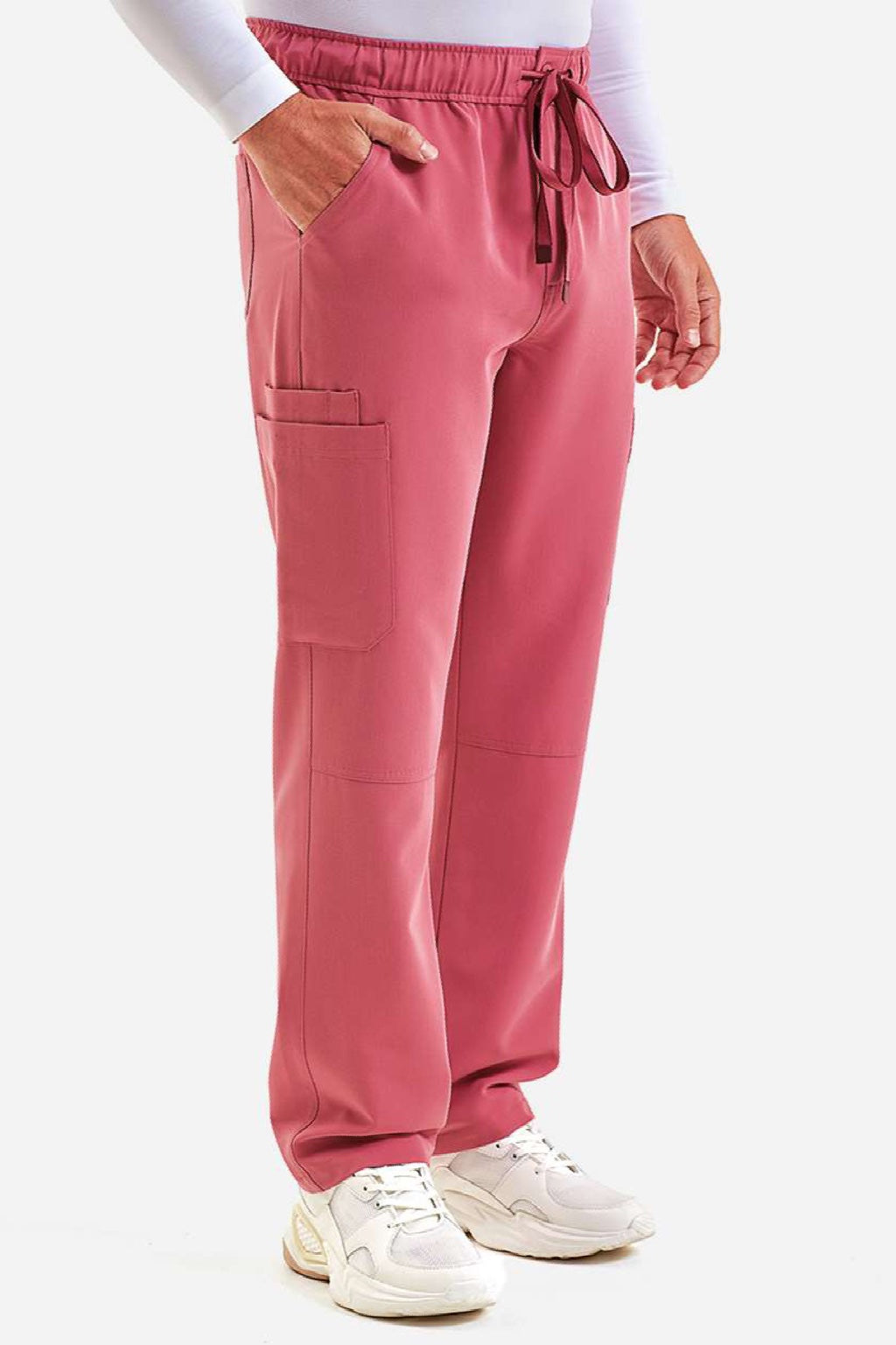Onna NN500 Unisex Relentless Stretch Cargo Scrub Pants Calm Pink Model Side