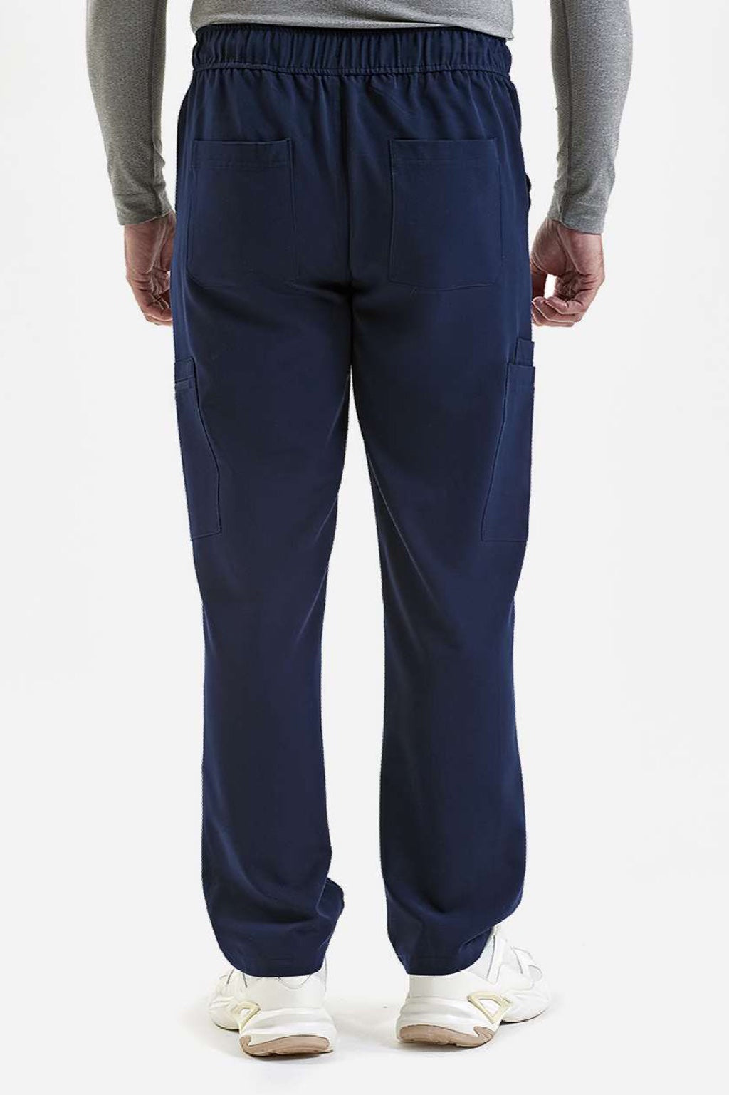 Onna NN500 Unisex Relentless Stretch Cargo Scrub Pants Navy Blue Model Back