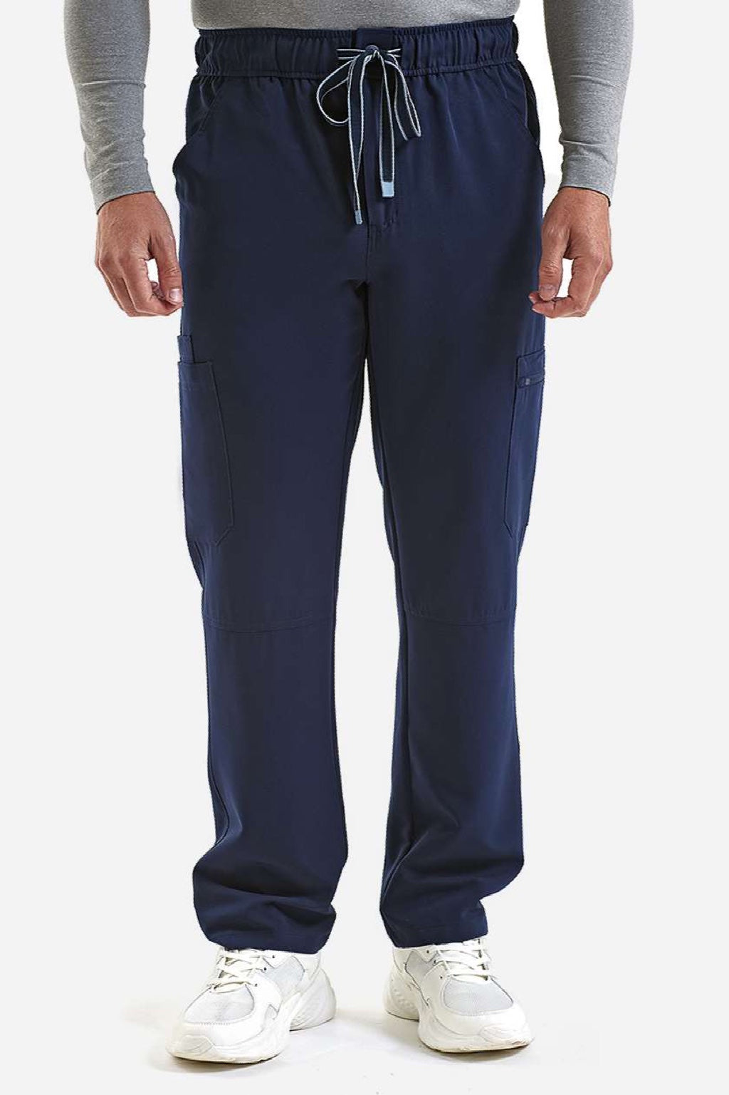 Onna NN500 Unisex Relentless Stretch Cargo Scrub Pants Navy Blue Model Front