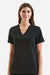 Onna NN300 Unisex Limitless Stretch V-Neck Scrub Top w/ Pocket Black Model Front