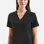 Onna Womens Limitless Stretch V-Neck Scrub Top w/ Pocket - Black - New