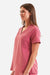 Onna NN300 Unisex Limitless Stretch V-Neck Scrub Top w/ Pocket Calm Pink Model Side