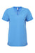 Onna NN300 Unisex Limitless Stretch V-Neck Scrub Top w/ Pocket Ceil Blue Flat Front