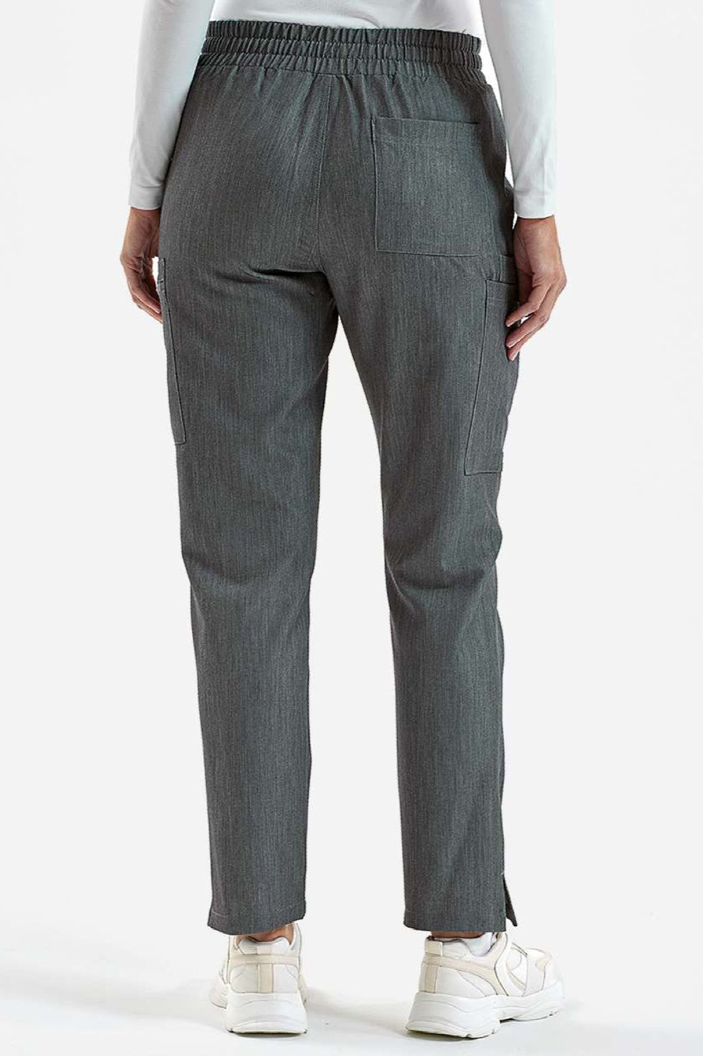 Onna NN600 Unisex Relentless Stretch Cargo Scrub Pants Dynamo Grey Model Back