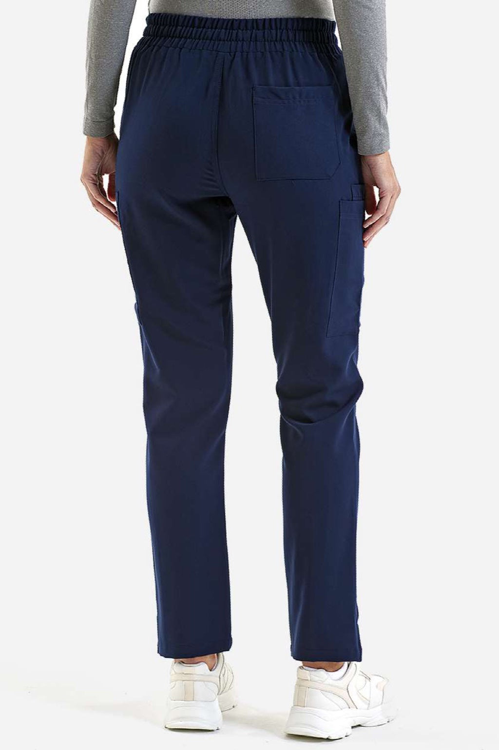Onna NN600 Unisex Relentless Stretch Cargo Scrub Pants Navy Blue Model Back