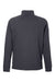 North End NE200 Mens Rhythm Waffle 1/4 Zip Sweatshirt w/ Pouch Pocket Carbon Grey Flat Back