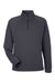 North End NE200 Mens Rhythm Waffle 1/4 Zip Sweatshirt w/ Pouch Pocket Carbon Grey Flat Front