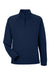 North End NE200 Mens Rhythm Waffle 1/4 Zip Sweatshirt w/ Pouch Pocket Classic Navy Blue Flat Front