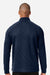 North End NE200 Mens Rhythm Waffle 1/4 Zip Sweatshirt w/ Pouch Pocket Classic Navy Blue Model Back