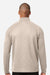 North End NE200 Mens Rhythm Waffle 1/4 Zip Sweatshirt w/ Pouch Pocket Oatmeal Model Back