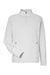 North End NE200 Mens Rhythm Waffle 1/4 Zip Sweatshirt w/ Pouch Pocket Platinum Grey Flat Front