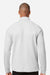 North End NE200 Mens Rhythm Waffle 1/4 Zip Sweatshirt w/ Pouch Pocket Platinum Grey Model Back