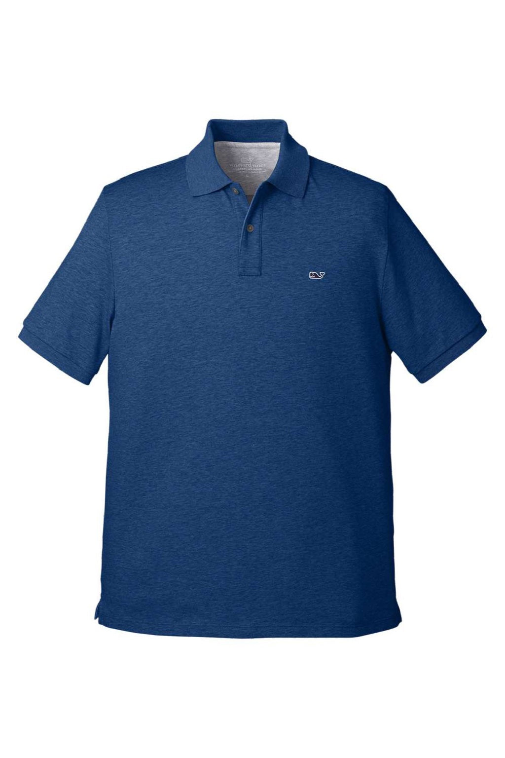 Vineyard Vines G011147 Mens Edgartown Pique Short Sleeve Polo Shirt Deep Bay Blue Flat Front