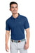Vineyard Vines G011147 Mens Edgartown Pique Short Sleeve Polo Shirt Deep Bay Blue Model Front
