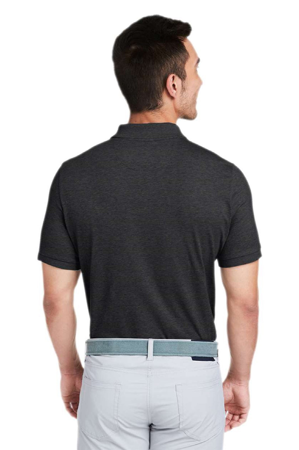 Vineyard Vines G011147 Mens Edgartown Pique Short Sleeve Polo Shirt Jet Black Model Back