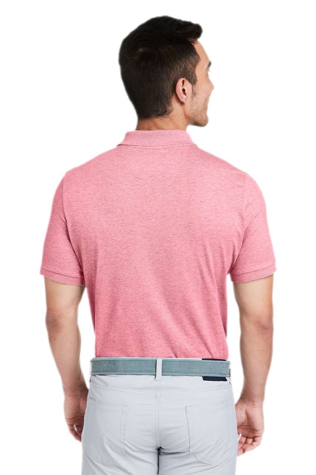 Vineyard Vines G011147 Mens Edgartown Pique Short Sleeve Polo Shirt Lobster Reef Pink Model Back