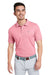 Vineyard Vines G011147 Mens Edgartown Pique Short Sleeve Polo Shirt Lobster Reef Pink Model Front