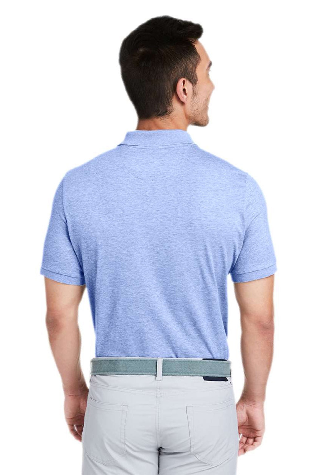 Vineyard Vines G011147 Mens Edgartown Pique Short Sleeve Polo Shirt Tide Blue Model Back