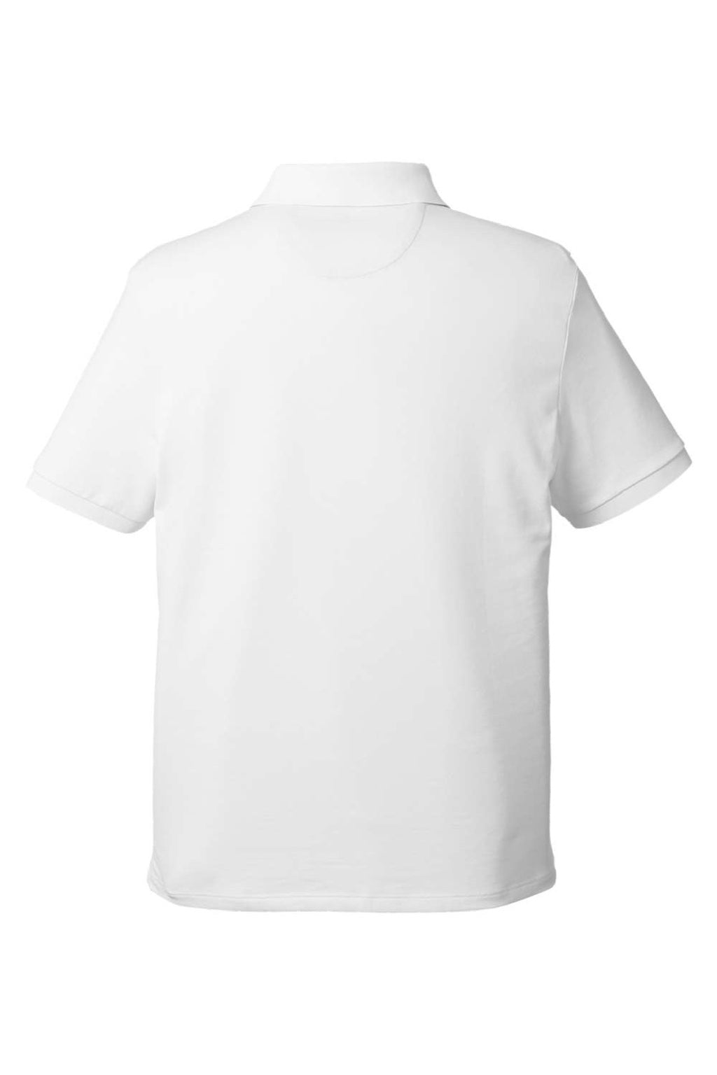 Vineyard Vines G011147 Mens Edgartown Pique Short Sleeve Polo Shirt White Cap Flat Back