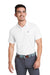Vineyard Vines G011147 Mens Edgartown Pique Short Sleeve Polo Shirt White Cap Model Front