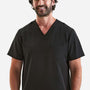 Onna Mens Limitless Stretch V-Neck Scrub Top w/ Pocket - Black - New