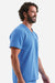 Onna NN200 Unisex Limitless Stretch V-Neck Scrub Top w/ Pocket Ceil Blue Model Side