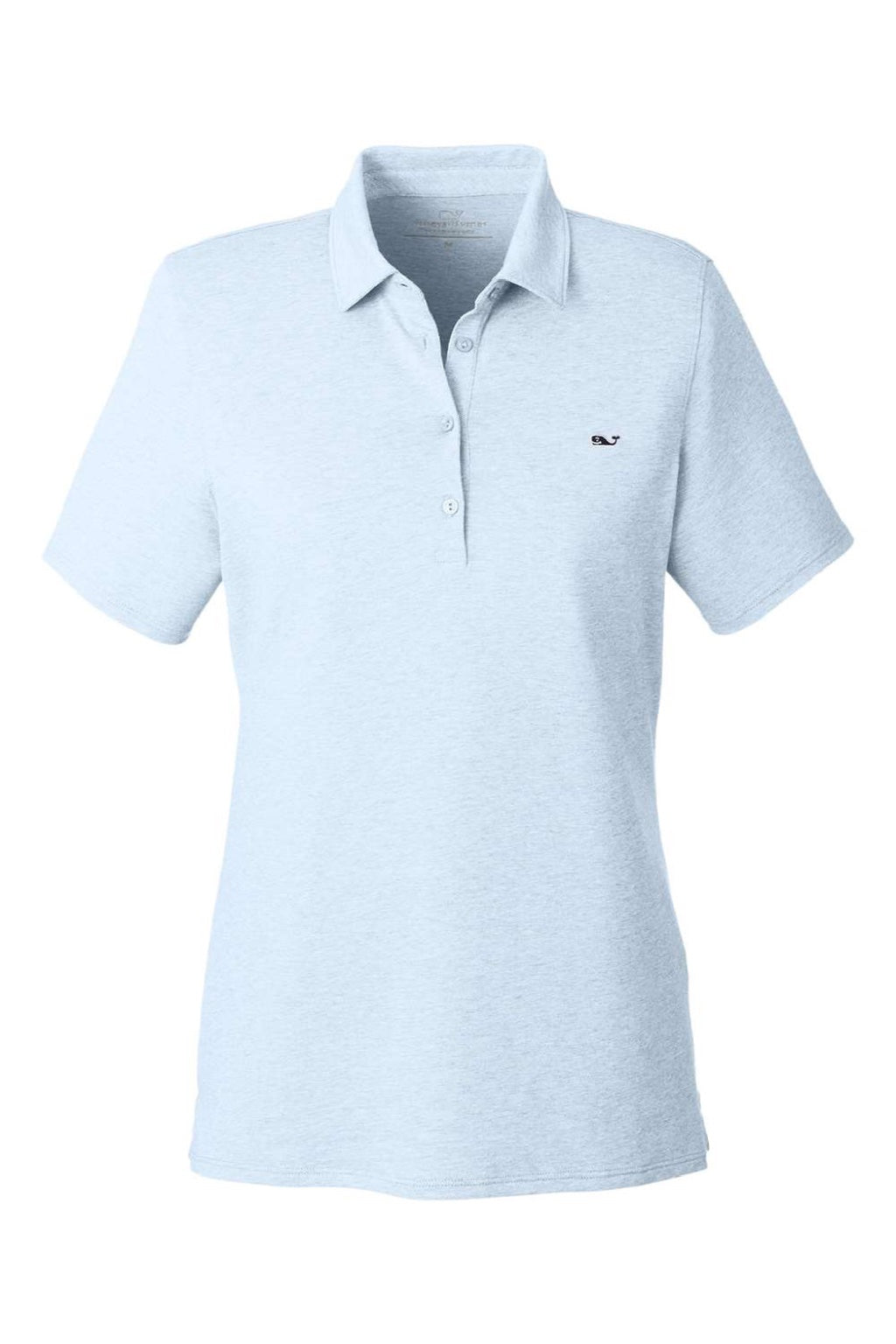Vineyard Vines G001189 Womens Edgartown Pique Short Sleeve Polo Shirt Jake Blue Flat Front