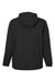 North End NE810 Mens Aura Lightweight 1/4 Zip Packable Hooded Anorak Jacket Black/Carbon Grey Flat Back