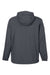 North End NE810 Mens Aura Lightweight 1/4 Zip Packable Hooded Anorak Jacket Carbon Grey/Black Flat Back
