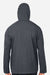 North End NE810 Mens Aura Lightweight 1/4 Zip Packable Hooded Anorak Jacket Carbon Grey/Black Model Back