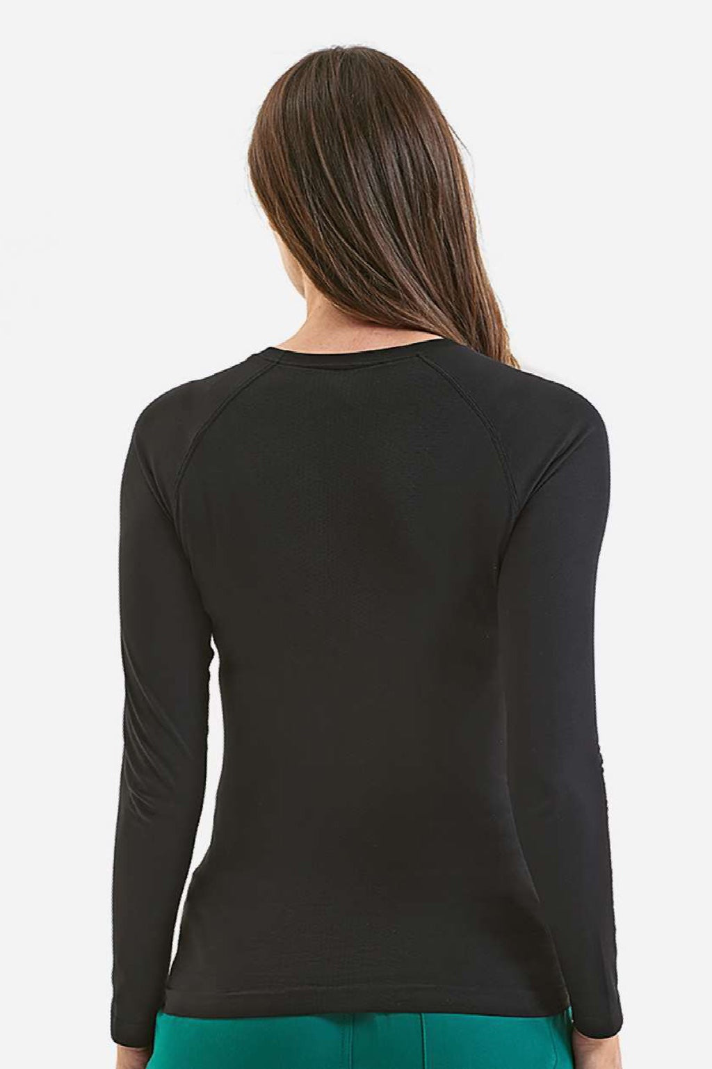 Onna NN370 Womens Unstoppable Long Sleeve Fresh Underscrub Base Layer Black Model Back