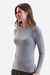 Onna NN370 Womens Unstoppable Long Sleeve Fresh Underscrub Base Layer Heather Grey Model Side