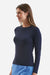 Onna NN370 Womens Unstoppable Long Sleeve Fresh Underscrub Base Layer Heather Navy Blue Model Side