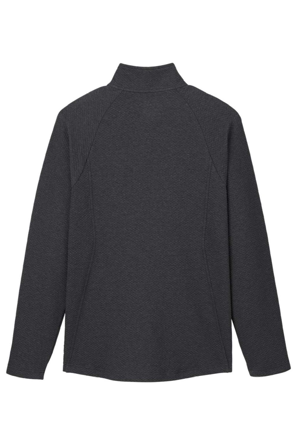 North End NE727 Mens Spirit Textured Full Zip Sweatshirt w/ Pockets Heather Black Flat Back
